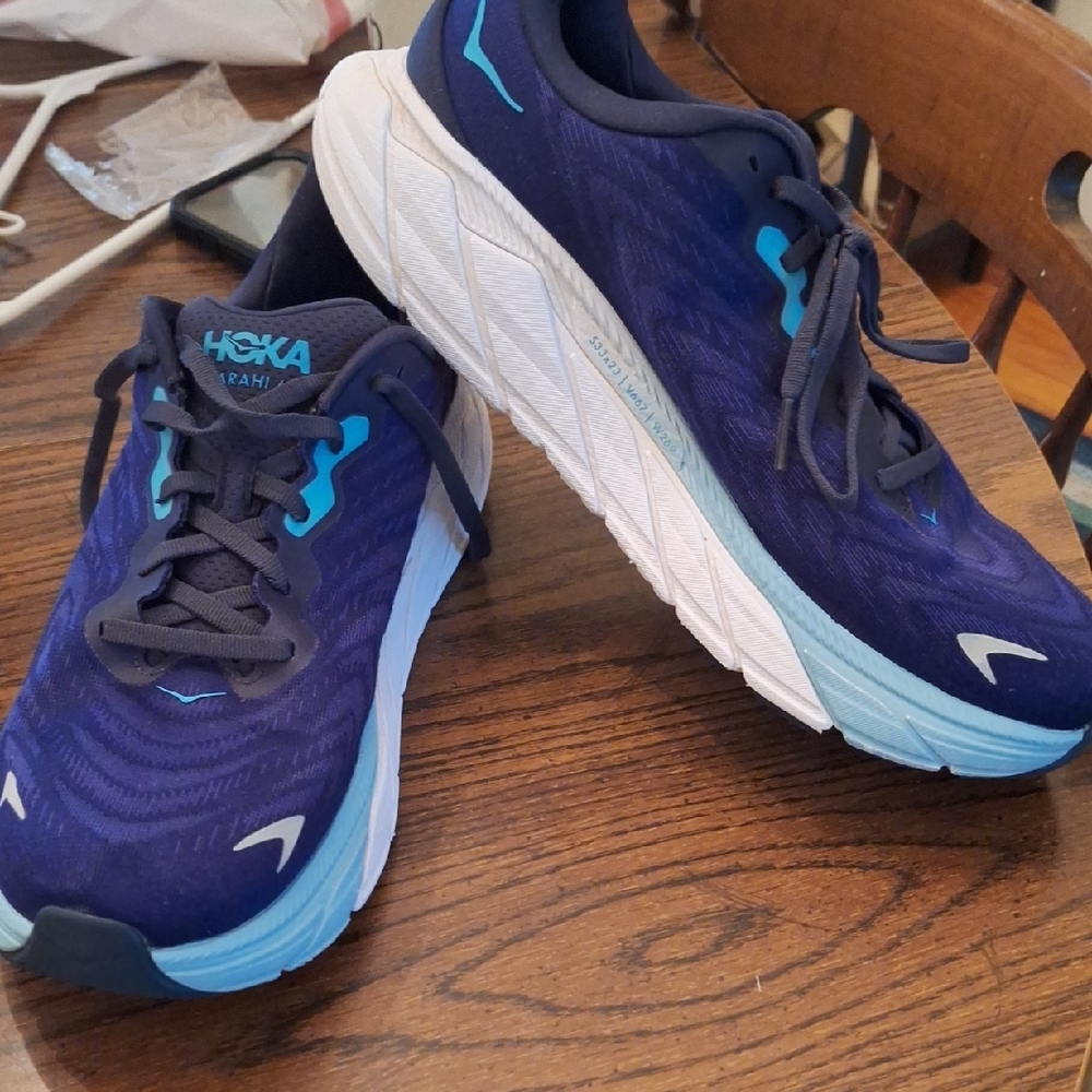 Hoka Navy and Light Blue Athletic Sneakers Sz 10d